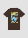 Young and Reckless Mens - Tops - Graphic Tee Bad Luck Tee - Chocolate Brown