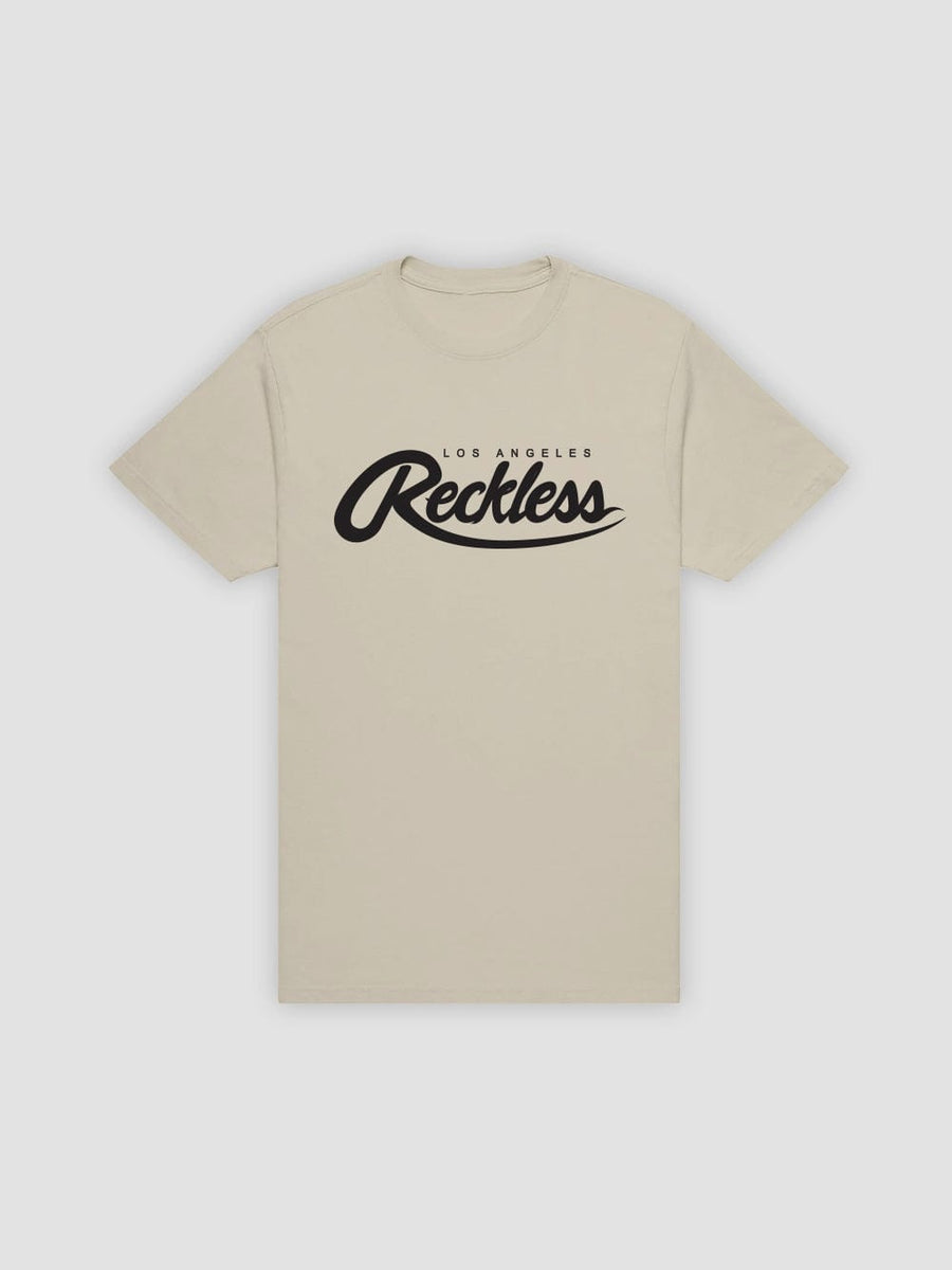 Young and Reckless Mens - Tops - Graphic Tee Big R Script Tee - Cream