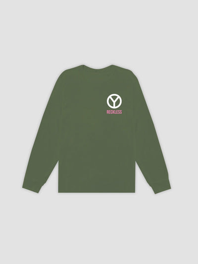 Young and Reckless Mens - Tops - Long Sleeve Union Long Sleeve - Military Green