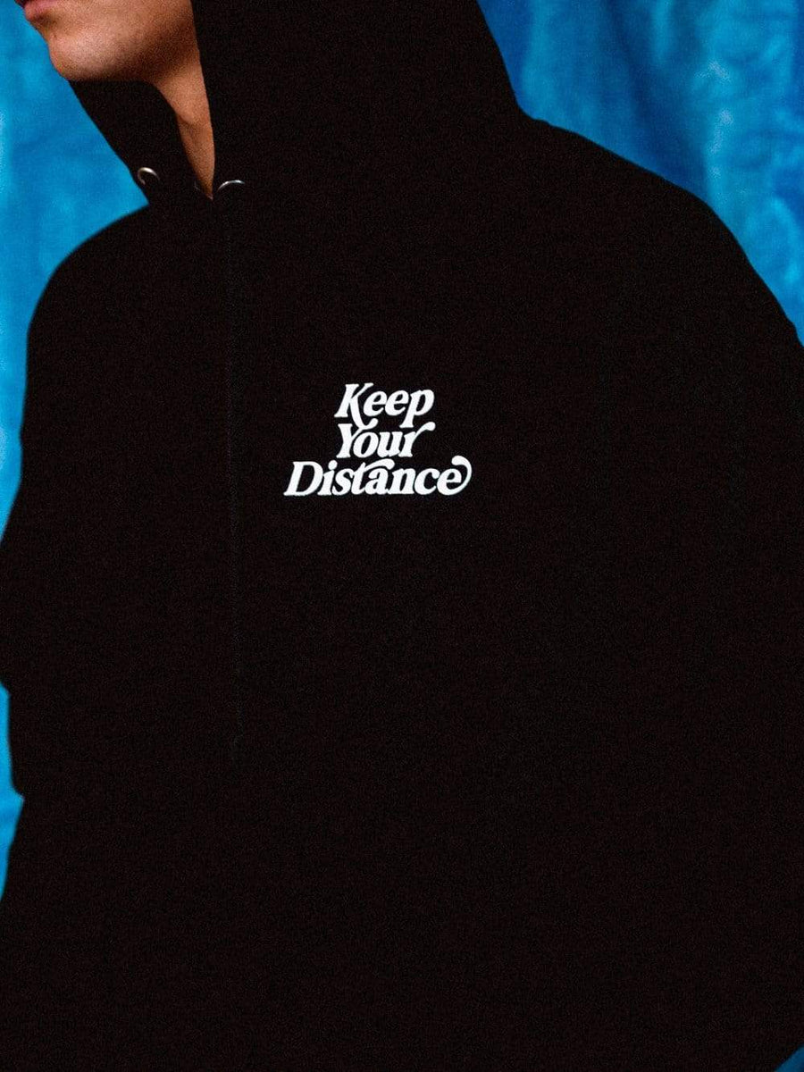 Keep Your Distance Hoodie - Black