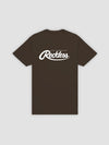 Young and Reckless Mens - Tops - Graphic Tee Big R Script Tee - Chocolate Brown