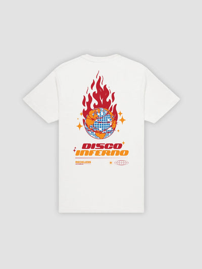 Young and Reckless Mens - Tops - Graphic Tee Disco Inferno Tee - White