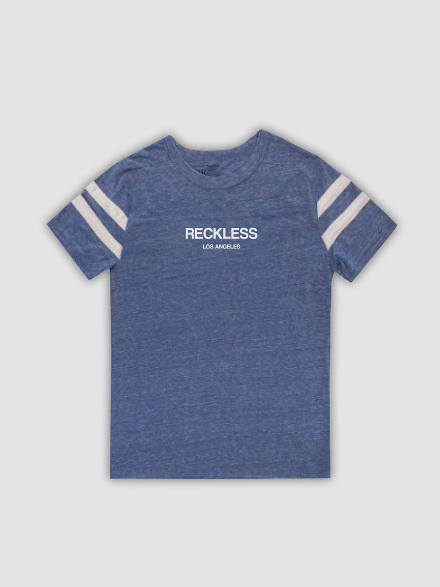 Young and Reckless Mens - Tops - Graphic Tee Head 2 Head Football Tee - Blue Sky