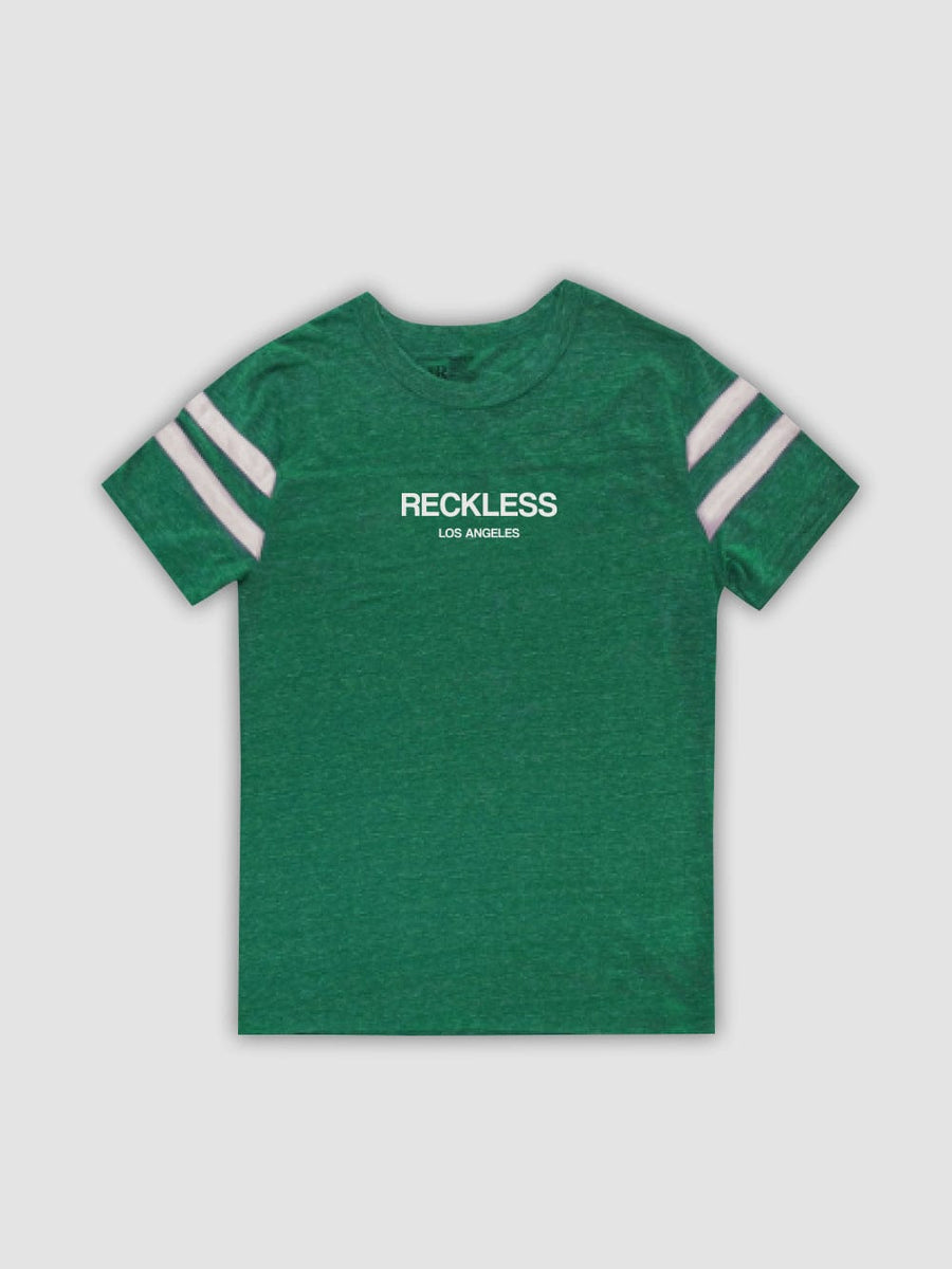 Young and Reckless Mens - Tops - Graphic Tee Head 2 Head Football Tee - Sea Green