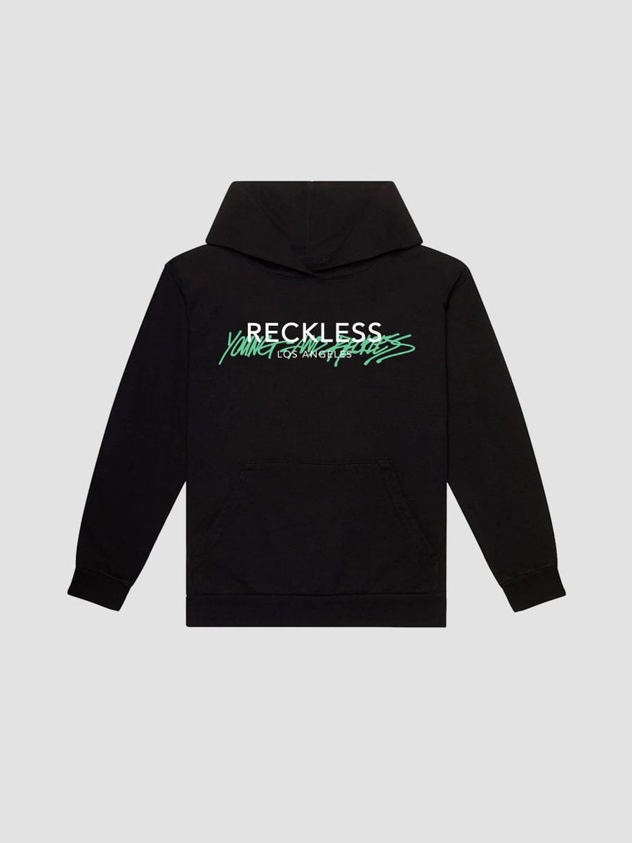 Young & Reckless Mens - Tops - Graphic Tee Handstyle Hoodie - Black