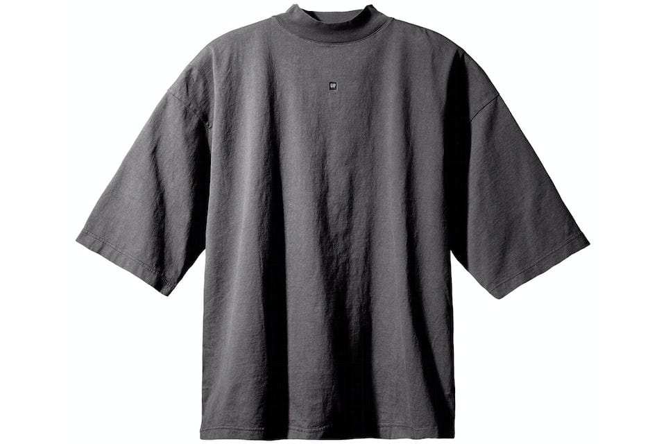 Phantom Marketplace Shirts Yeezy Gap Engineered by Balenciaga Logo 3/4 Sleeve Tee - Dark Grey