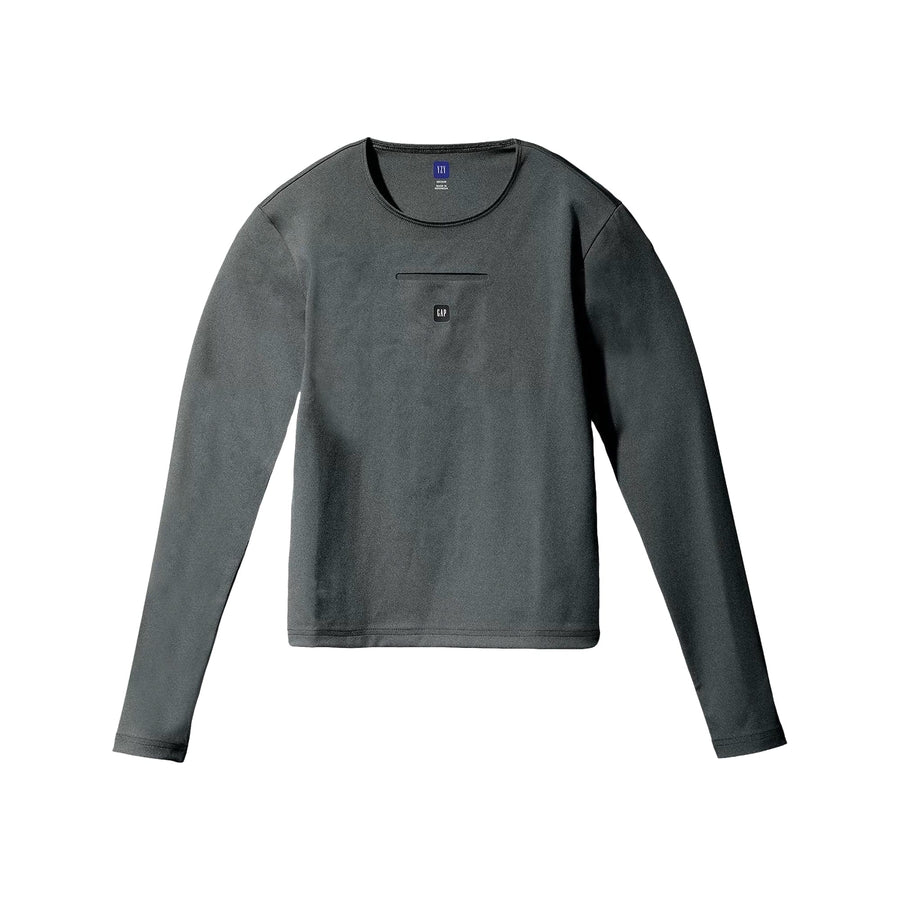 トップス Yeezy x Gap Logo LongsleeveTee DarkGreen Yeezy Gap Engineered by Balenciaga Logo 3/4 Sleeve Tee