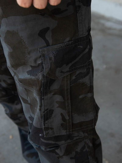 Young and Reckless Mens - Bottoms - Cargos Ambush Cargo Pants - Black Camo