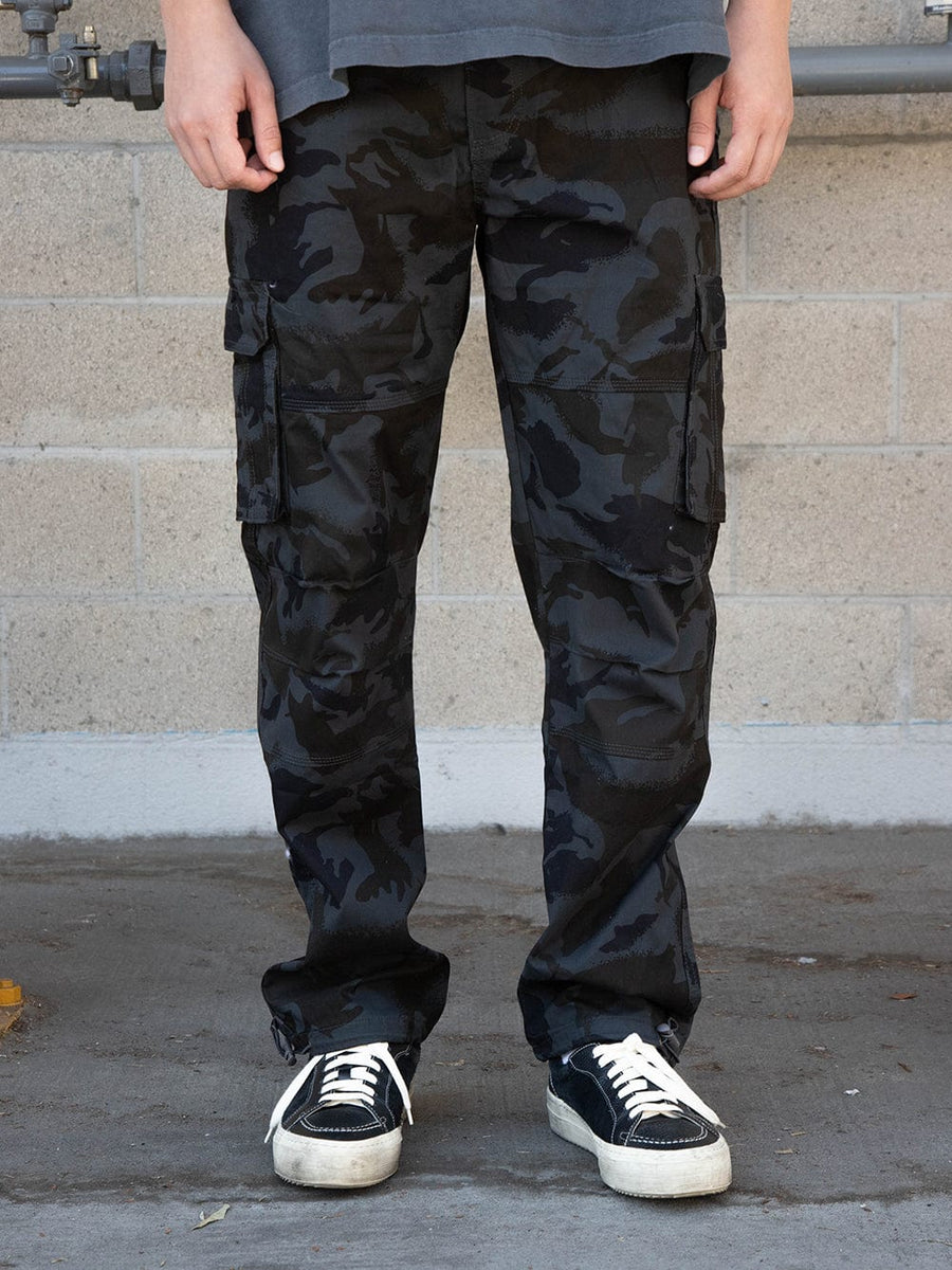 Young and Reckless Mens - Bottoms - Cargos Ambush Cargo Pants - Black Camo