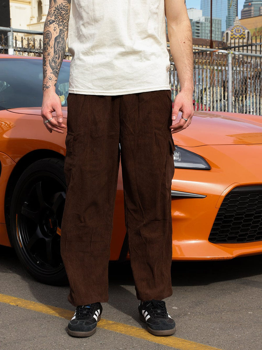 Young and Reckless Mens - Bottoms - Cargos Ridge Corduroy Pant - Brown