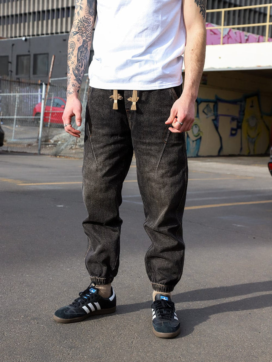 Young and Reckless Mens - Bottoms - Cargos Rogue Denim Jogger - Black