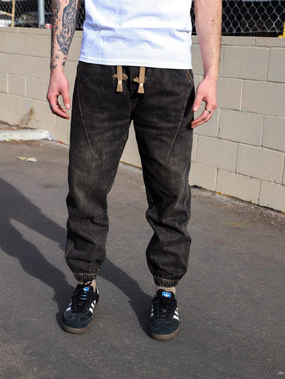 Young and Reckless Mens - Bottoms - Cargos Rogue Denim Jogger - Black