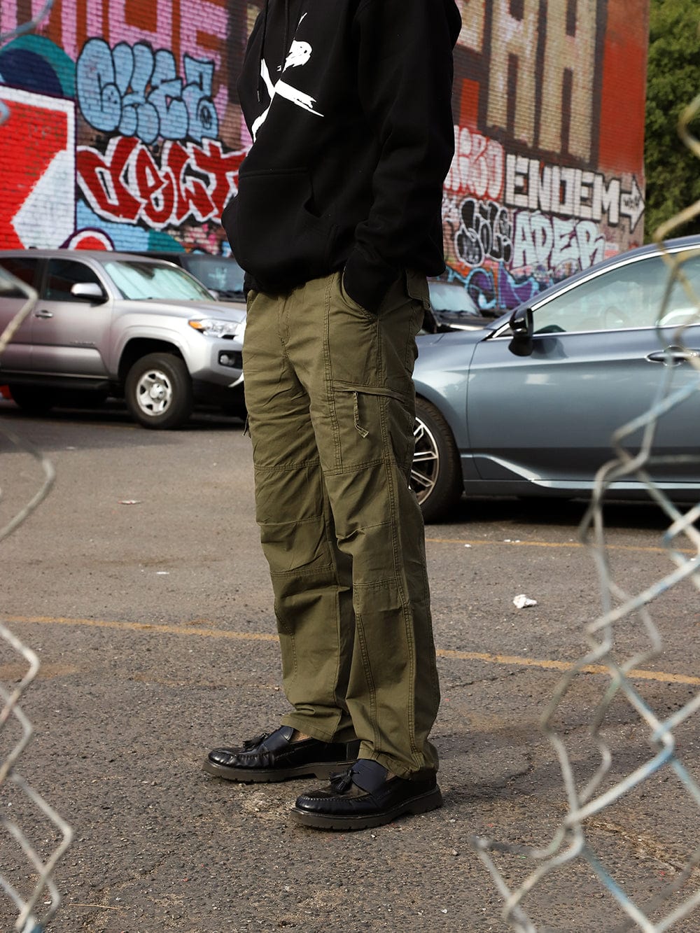 Young and Reckless Mens - Bottoms - Cargos Vandal Cargo Pant - Olive