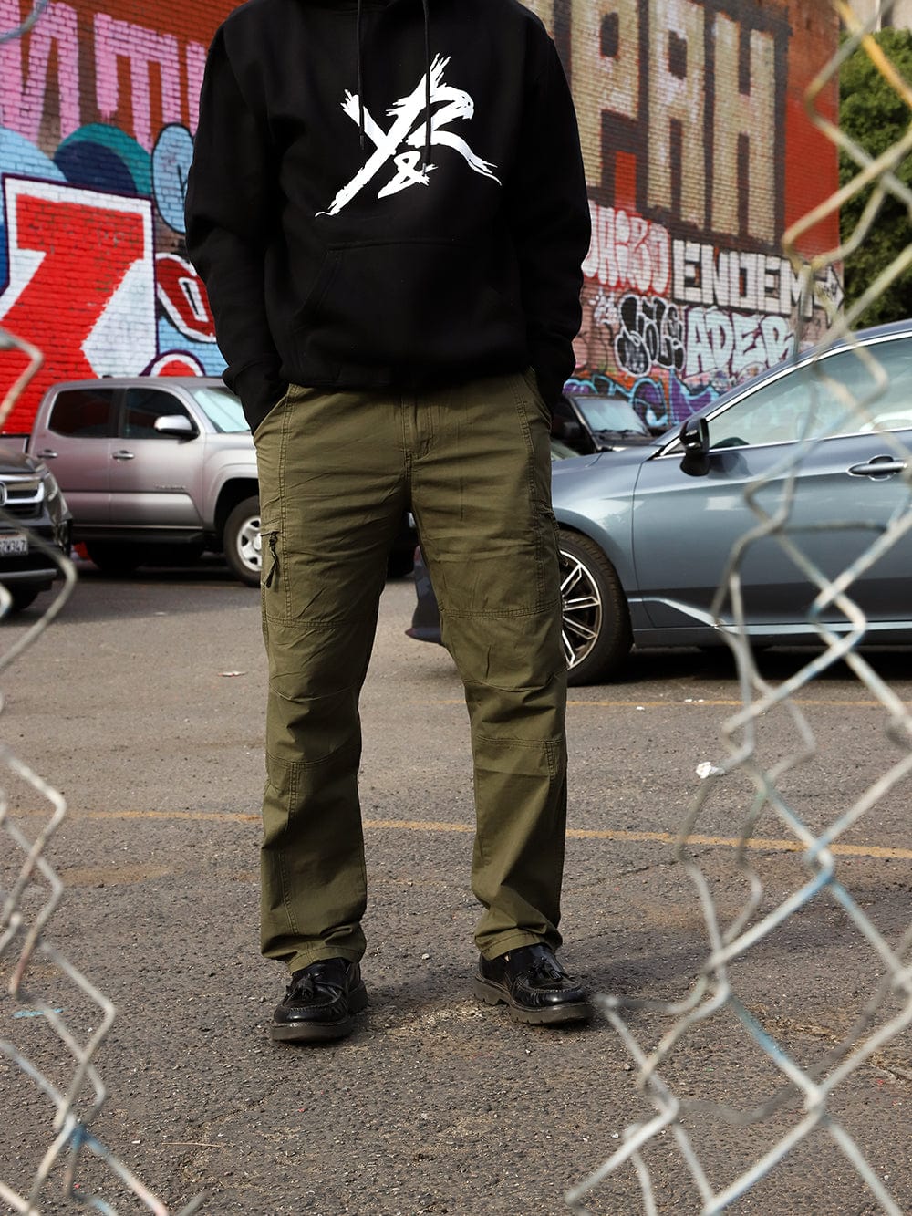 Young and Reckless Mens - Bottoms - Cargos Vandal Cargo Pant - Olive