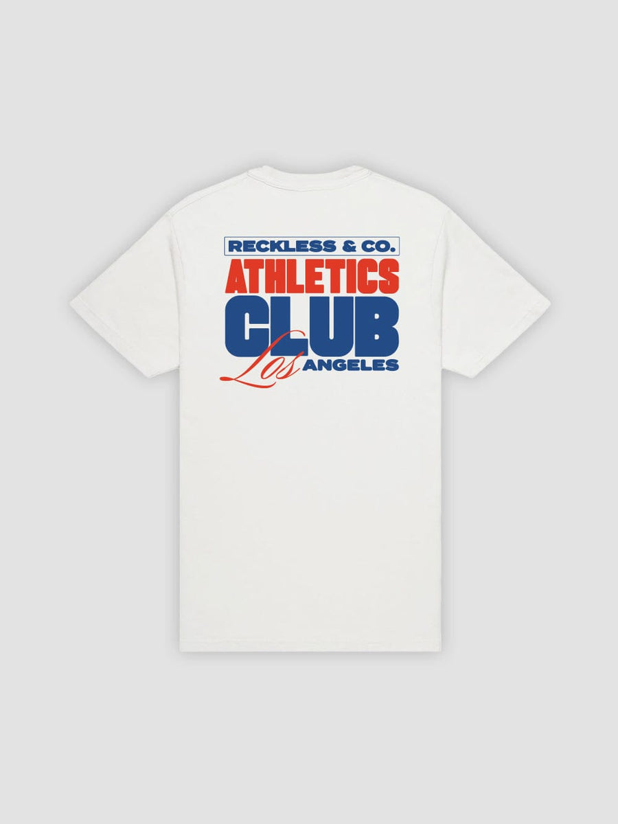Young and Reckless Mens - Tops - Graphic Tee Athletics Club Tee - White