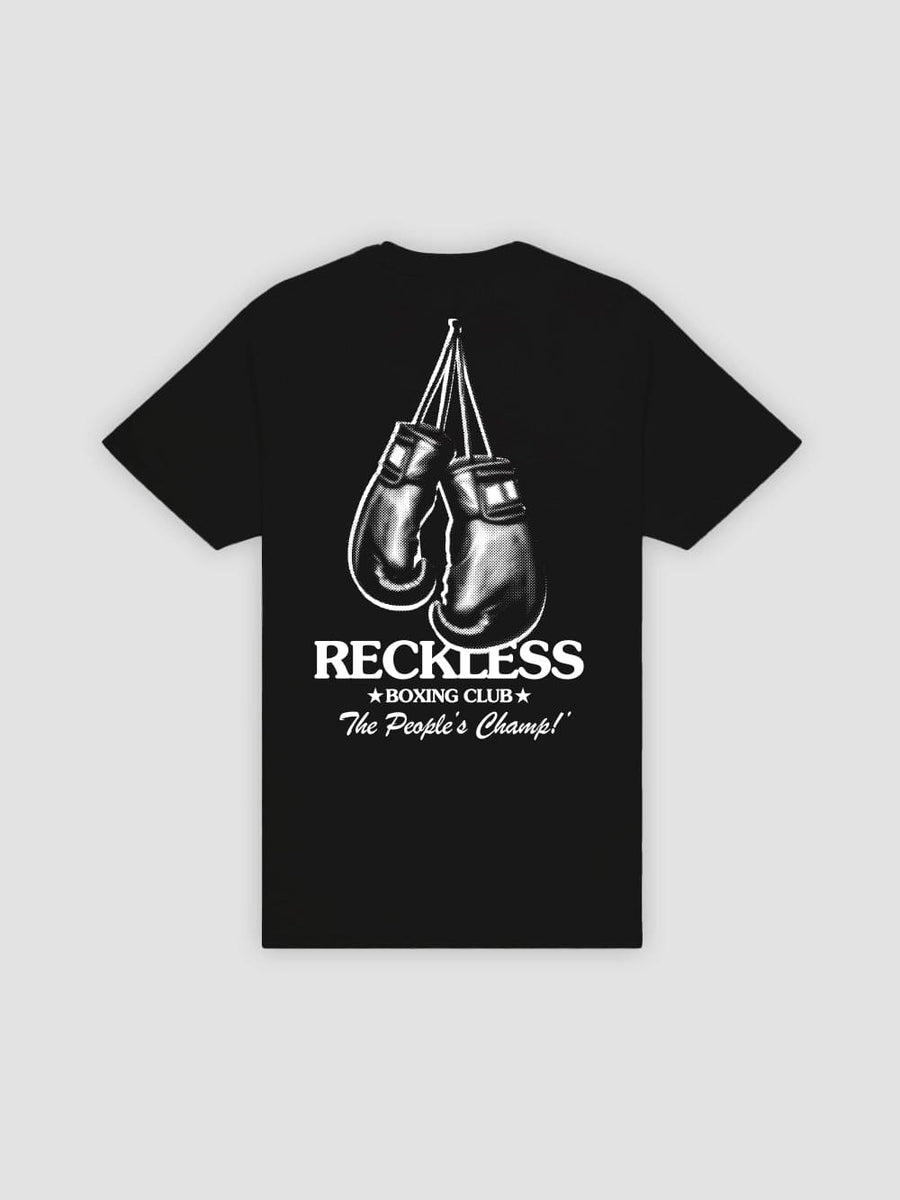 Young and Reckless Mens - Tops - Graphic Tee Boxing Club Tee - Black