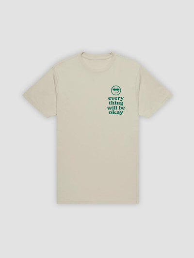 Young and Reckless Mens - Tops - Graphic Tee Everything Will Be Okay Tee - Natural