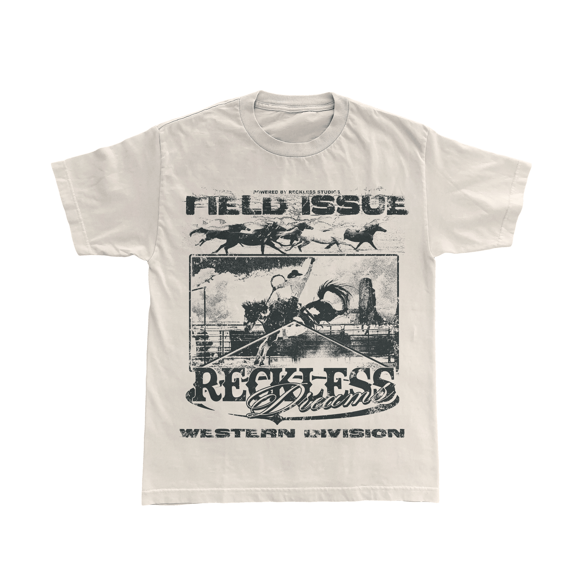 Young and Reckless Mens - Tops - Graphic Tee Field Issue Tee - Natural