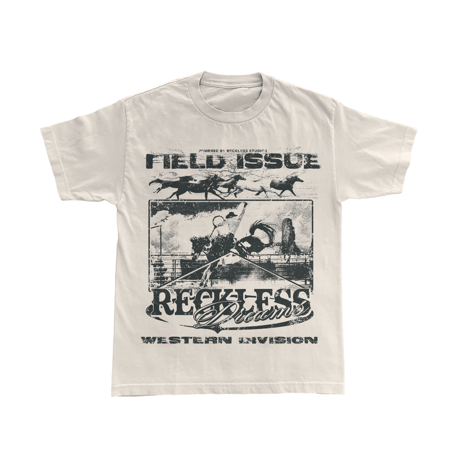 Young and Reckless Mens - Tops - Graphic Tee Field Issue Tee - Natural