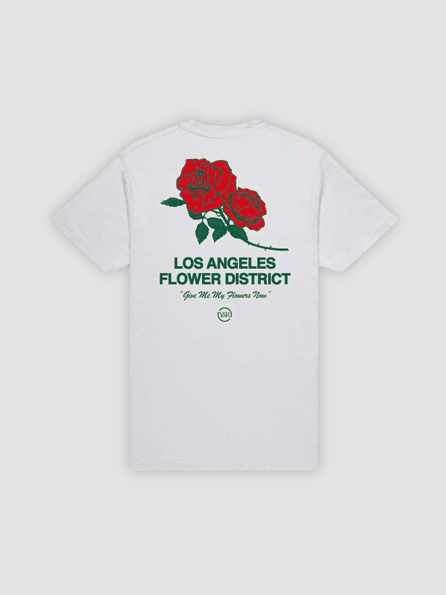 Young and Reckless Mens - Tops - Graphic Tee Flower District Tee - White