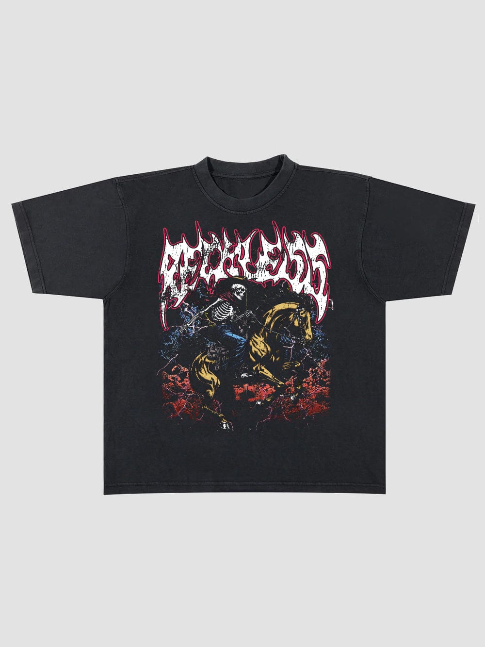 Young and Reckless Mens - Tops - Graphic Tee Hellrider Tee - Black