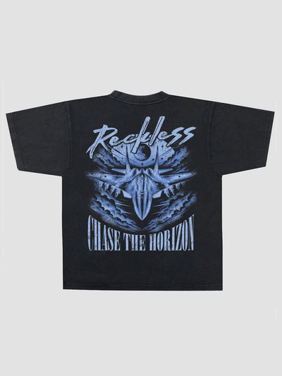 Young and Reckless Mens - Tops - Graphic Tee Horizon Tee - Black