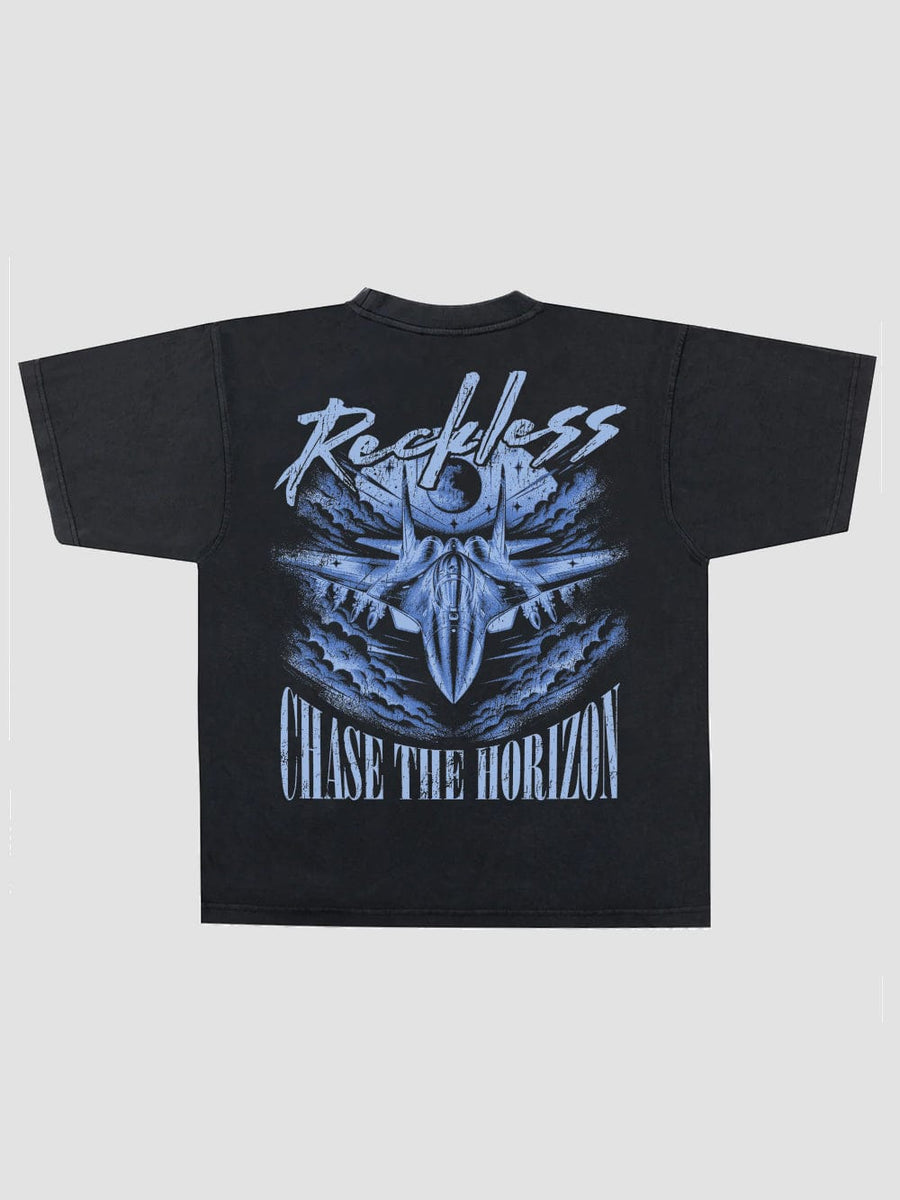 Young and Reckless Mens - Tops - Graphic Tee Horizon Tee - Black