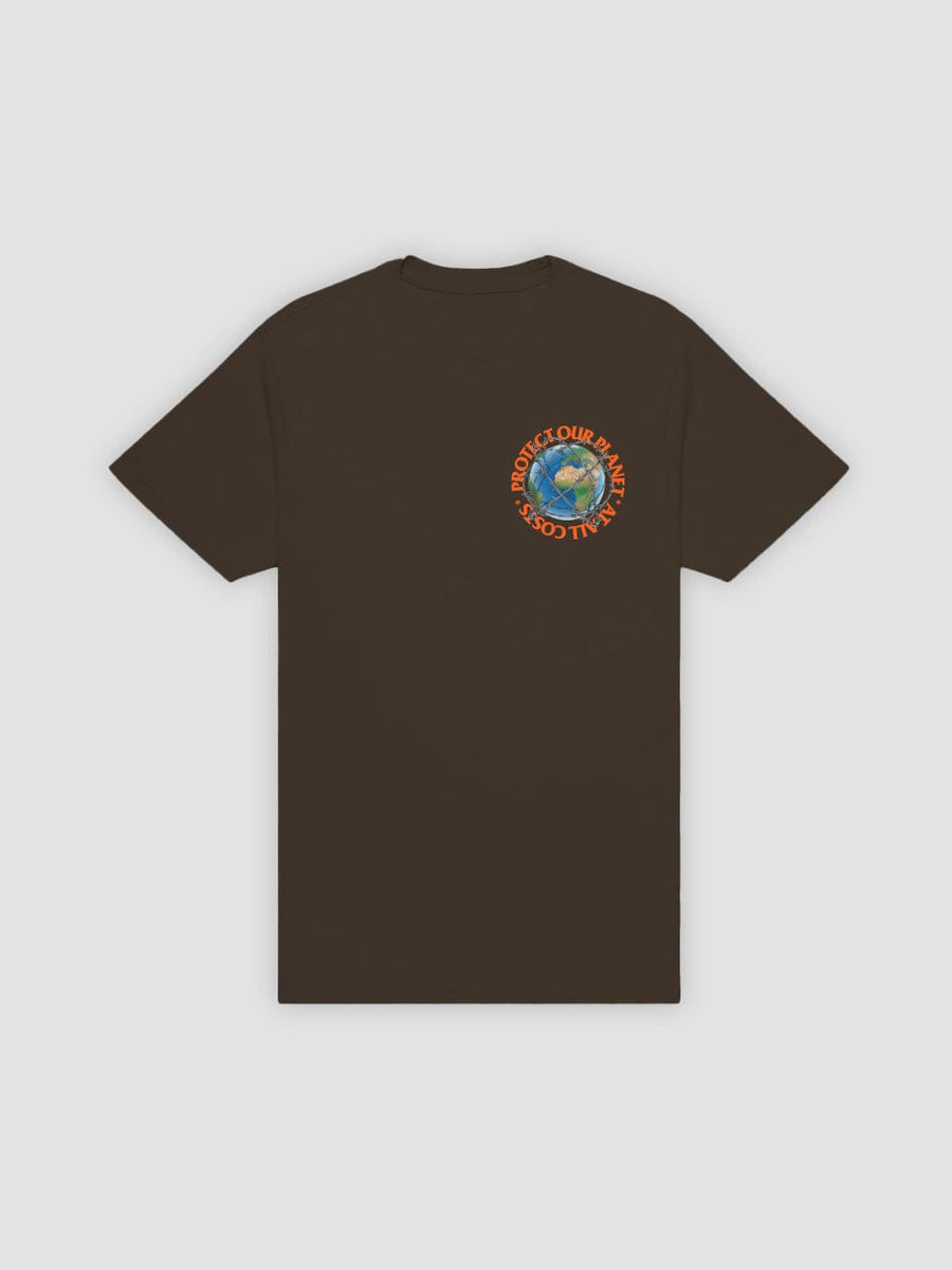 Young and Reckless Mens - Tops - Graphic Tee Protect Our Planet Tee - Brown