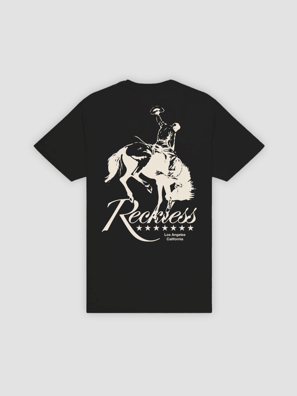 Young and Reckless Mens - Tops - Graphic Tee Rodeo Tee - Black