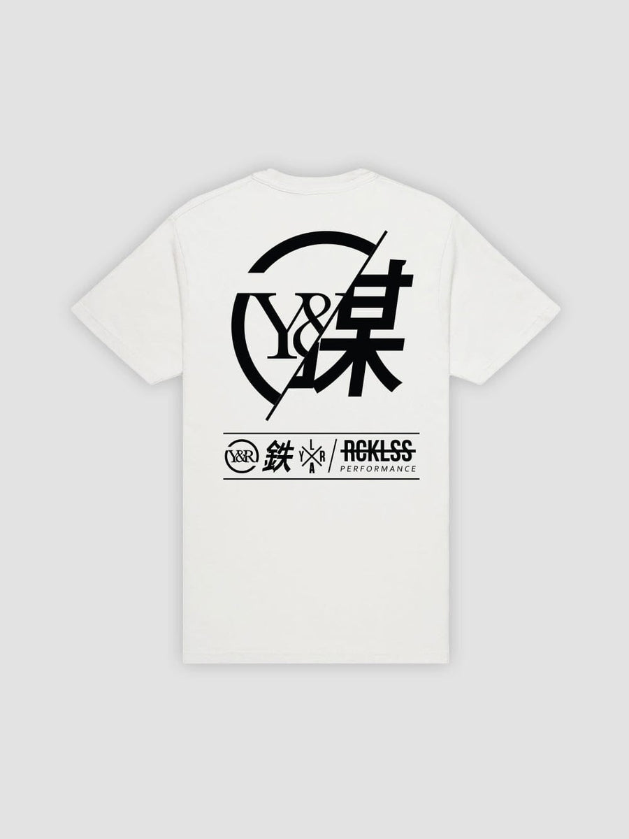 Young and Reckless Mens - Tops - Graphic Tee Strike Thru Tee - White