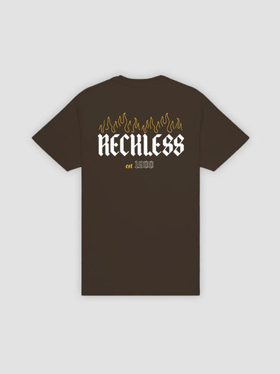 Young and Reckless Mens - Tops - Graphic Tee Tread Slowly Tee - Chocolate Brown