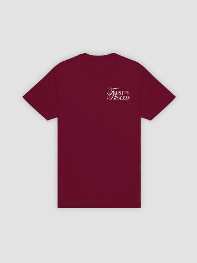 Young and Reckless Mens - Tops - Graphic Tee Trust The Process Tee - Burgundy