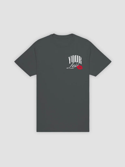 Young and Reckless Mens - Tops - Graphic Tee Your Loss Tee - Charcoal