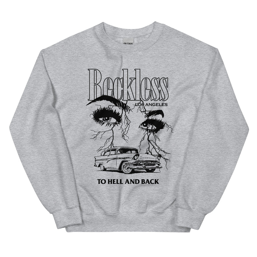 Young & Reckless Hell and Back Crewneck - Heather Grey S