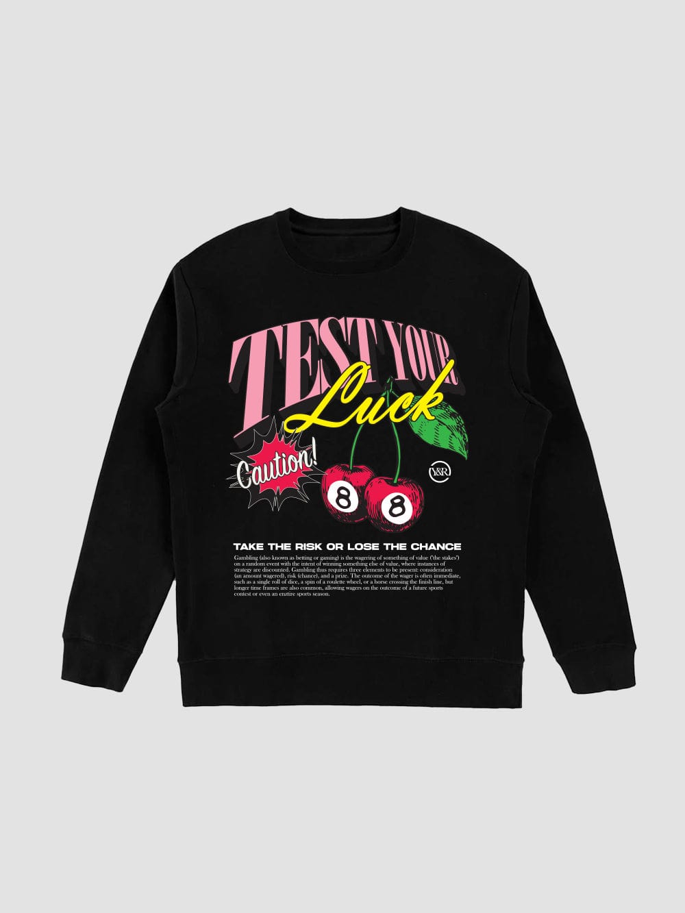 Young & Reckless Mens - Fleece - Crewnecks Test Your Luck Crewneck - Black