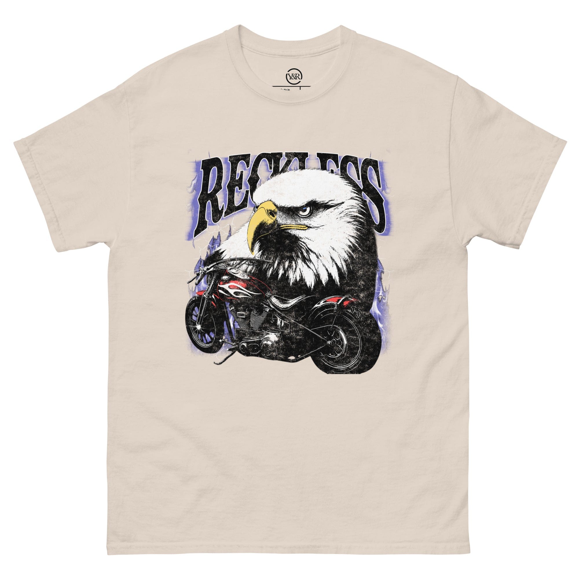 Young & Reckless Mens - Tops - Graphic Tee American Venom Tee - Natural S