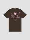 Young & Reckless Mens - Tops - Graphic Tee Explore Tee - Chocolate Brown