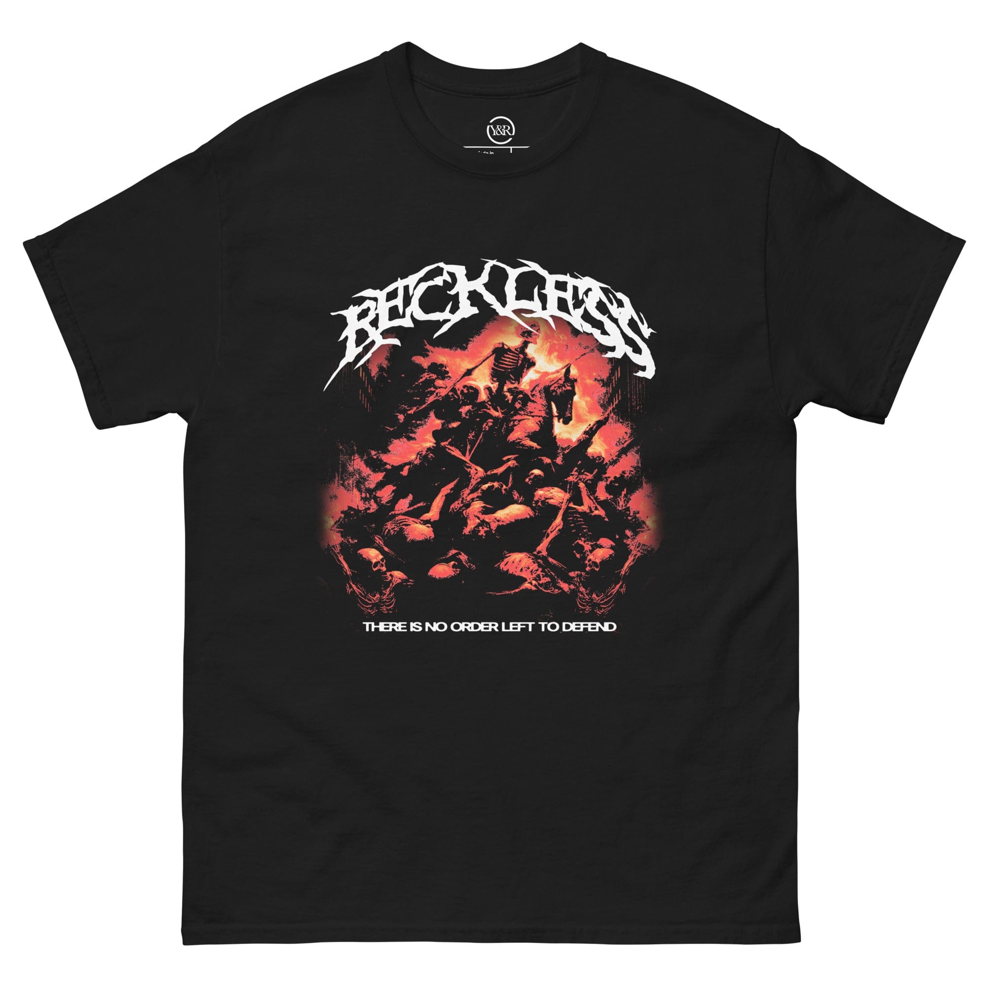 Young & Reckless Mens - Tops - Graphic Tee Hellfire Tee - Black S