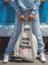 Reckless Girls Womens - Accessories - Bags / Packs Ask Me Again Later Tote Bag - Cream OS / CREAM