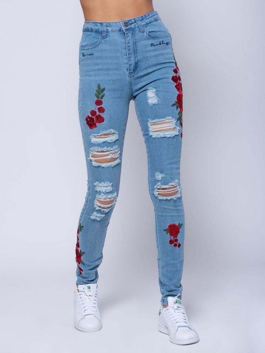 Reckless Girls Womens - Bottoms - Denim Miss Rosebud Denim - Indigo