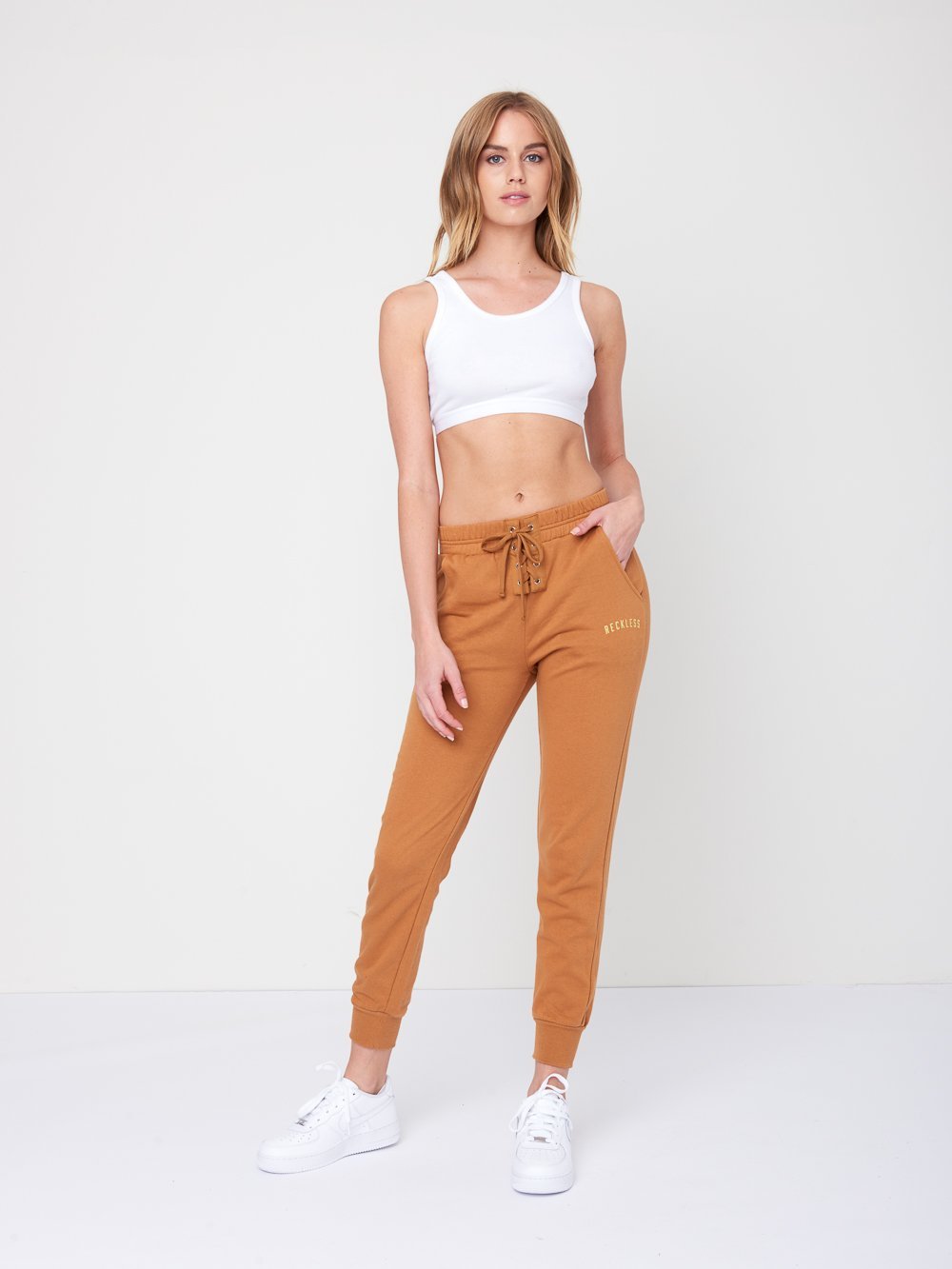 Reckless Girls Womens - Bottoms - Pants Sam Sweatpants- Orange