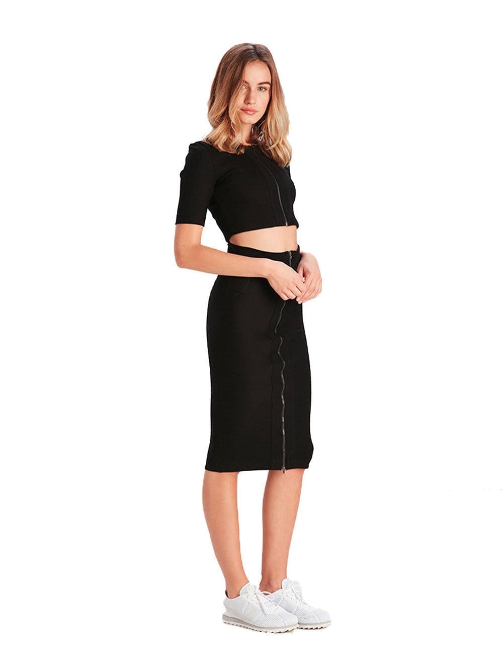 Addison Midi Skirt - Black