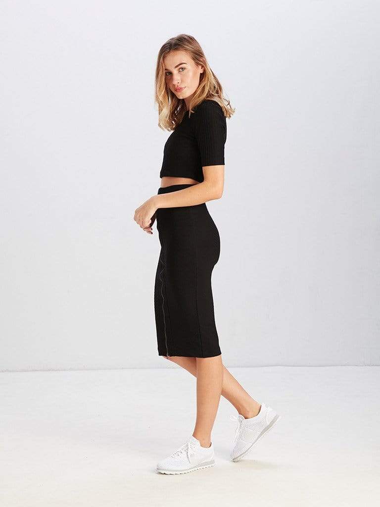 Reckless Girls Womens - Bottoms - Skirts Addison Midi Skirt - Black