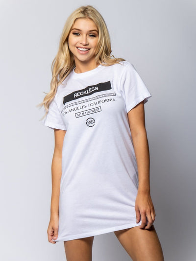 Reckless Girls Womens - Dresses / Rompers Miss Classy Short Sleeve Dress - White