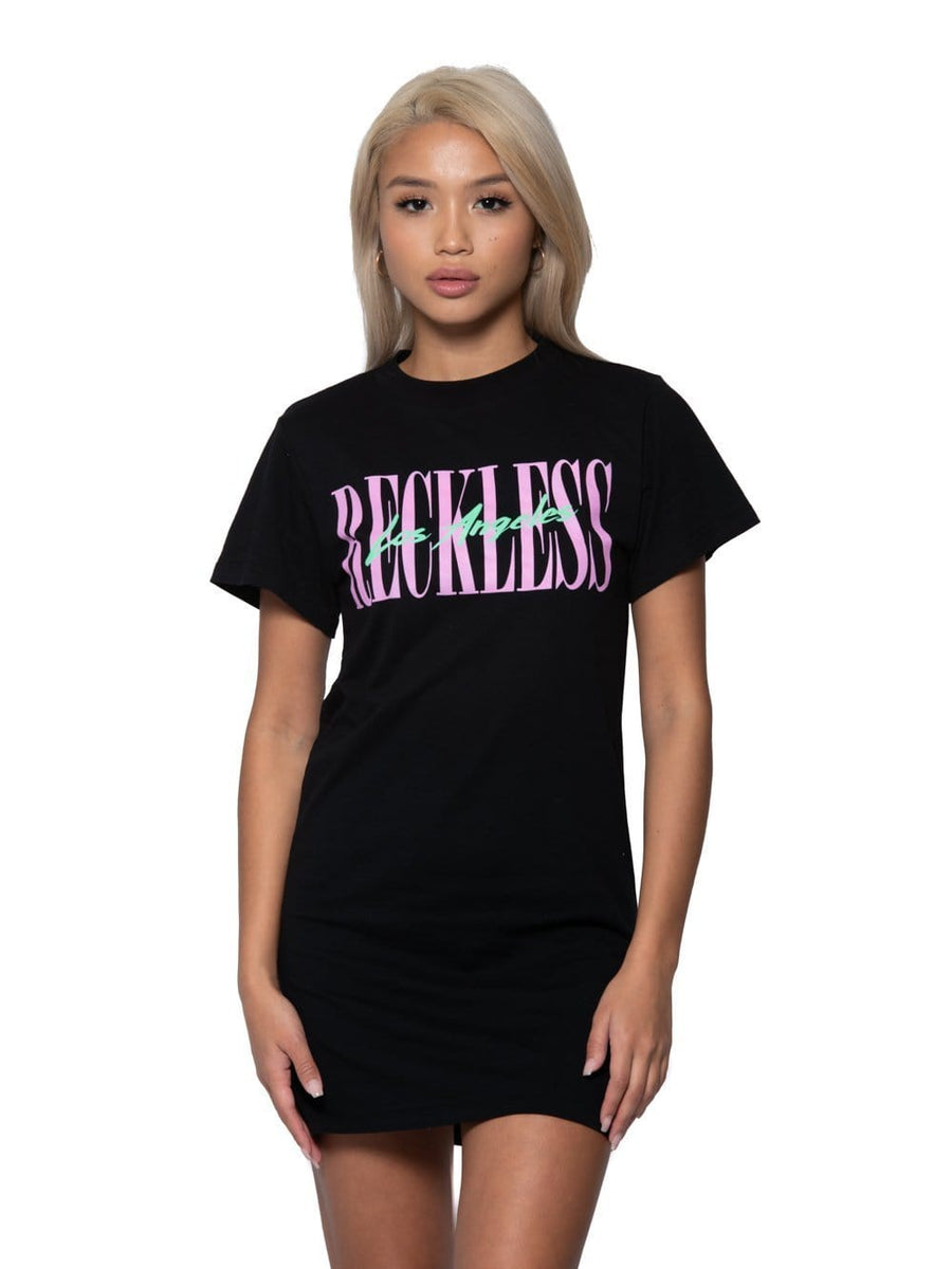 Reckless Girls Womens - Dresses / Rompers Miss LA Vintage Short Sleeve Dress - Black XS / BLACK
