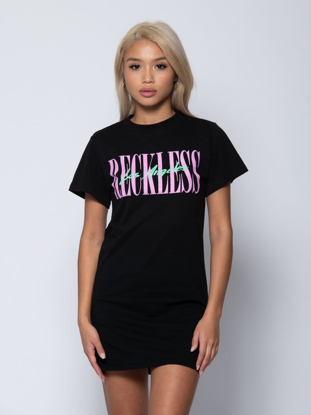 Reckless Girls Womens - Dresses / Rompers Miss LA Vintage Short Sleeve Dress - Black XS / BLACK