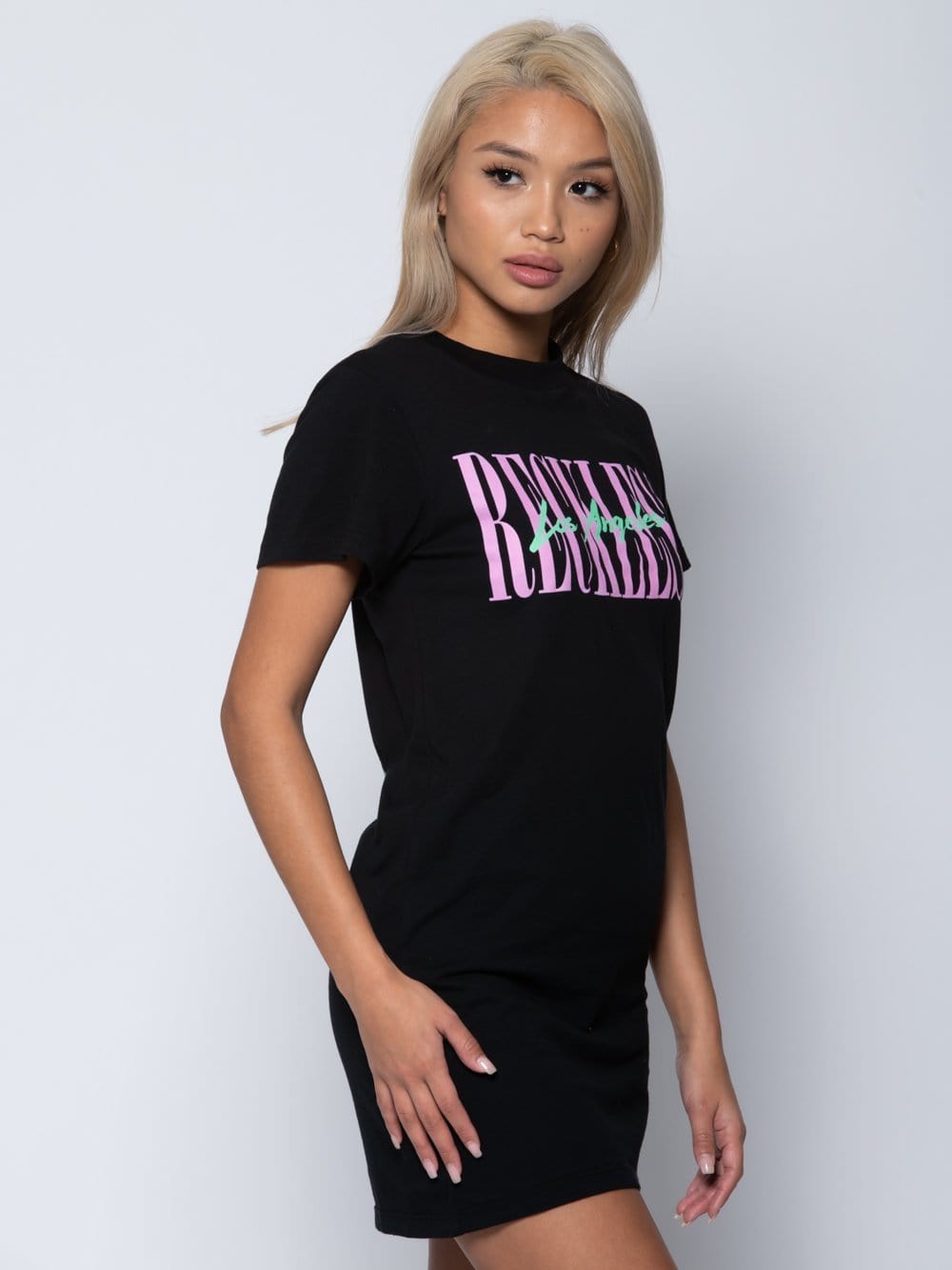 Reckless Girls Womens - Dresses / Rompers Miss LA Vintage Short Sleeve Dress - Black XS / BLACK