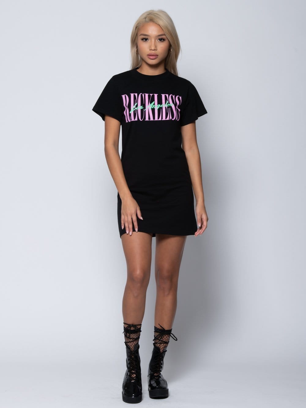 Reckless Girls Womens - Dresses / Rompers Miss LA Vintage Short Sleeve Dress - Black XS / BLACK