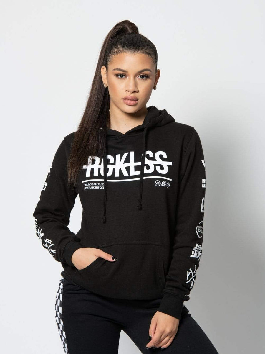 Strike Thru Jr Hoodie - Black