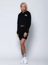 Reckless Girls Womens - Fleece - Hoodies Wayback Crop Hoodie - Black XS / BLACK